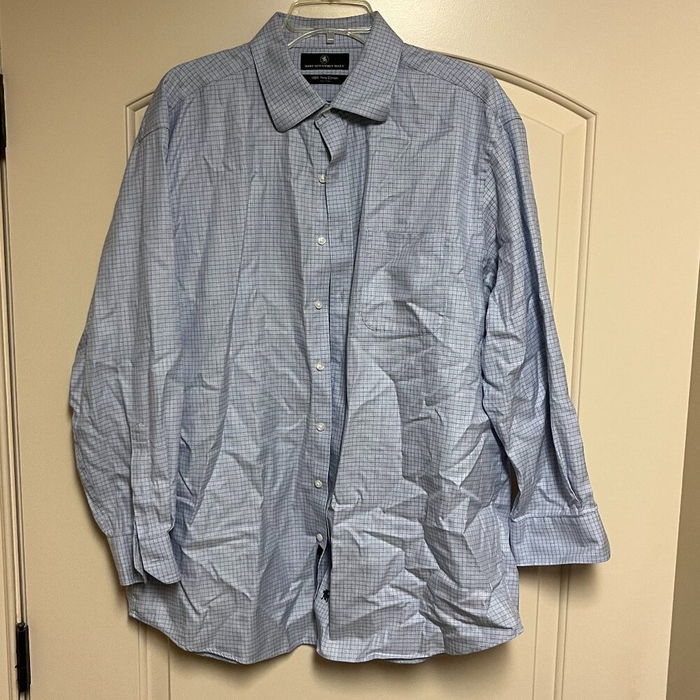 Hart Schaffner Marx Men's long sleeve button down shirt Size 17 1/2/ 33